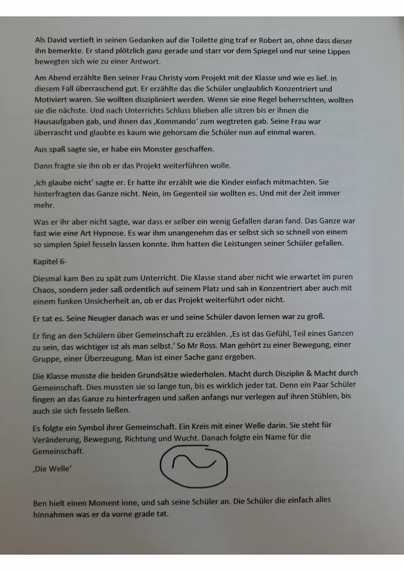 Die Welle - Kapitel Zusammenfassungen
Kapitel 1-
Laurie und Amy werden vorgestellt, Lauries Redaktion & Projekt die ,Ente' wird erwähnt und
