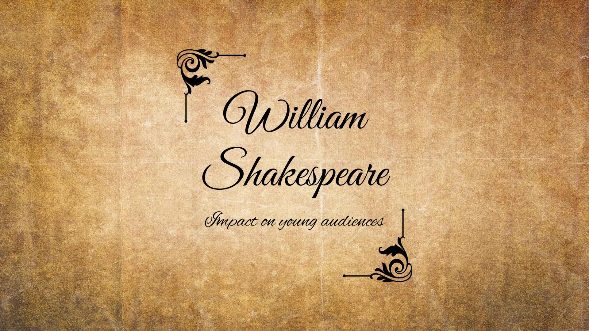 William
Shakespeare
Impact on young audiences Structure
Shakespeare's...
1. short bio
2.
time
2.1. London
2.2. the theatre
3. Macbeth
3.1. p