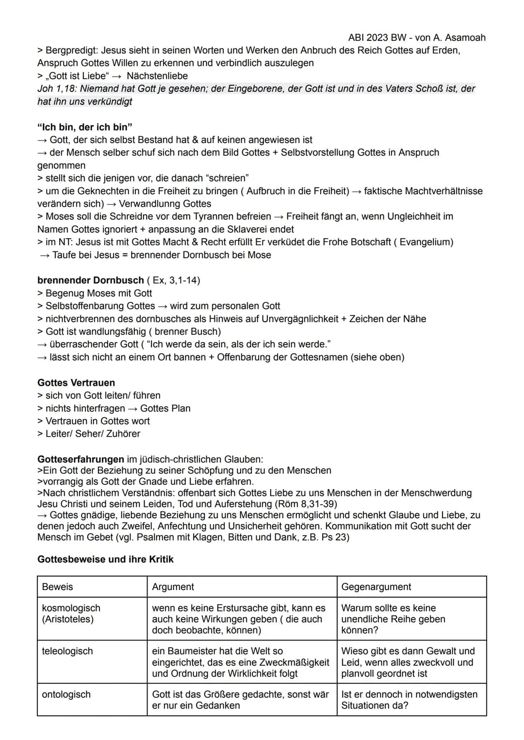 Aufgaben & Herausforderungen der Kirche
Diakonie (Dienste am Nächsten)
RELIGION MÜNDLICHE PRÜFUNG -Lernzettel
> Treue zu Gott & wirksamer Ei