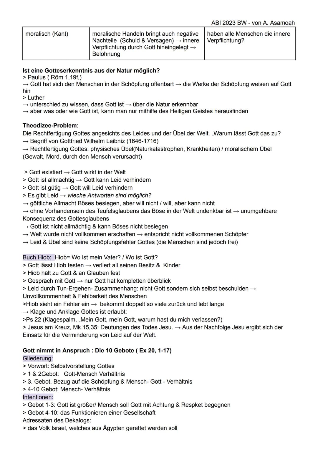 Aufgaben & Herausforderungen der Kirche
Diakonie (Dienste am Nächsten)
RELIGION MÜNDLICHE PRÜFUNG -Lernzettel
> Treue zu Gott & wirksamer Ei