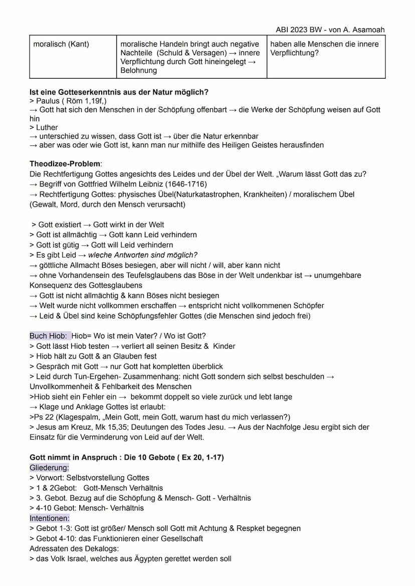 Aufgaben & Herausforderungen der Kirche
Diakonie (Dienste am Nächsten)
RELIGION MÜNDLICHE PRÜFUNG -Lernzettel
> Treue zu Gott & wirksamer Ei