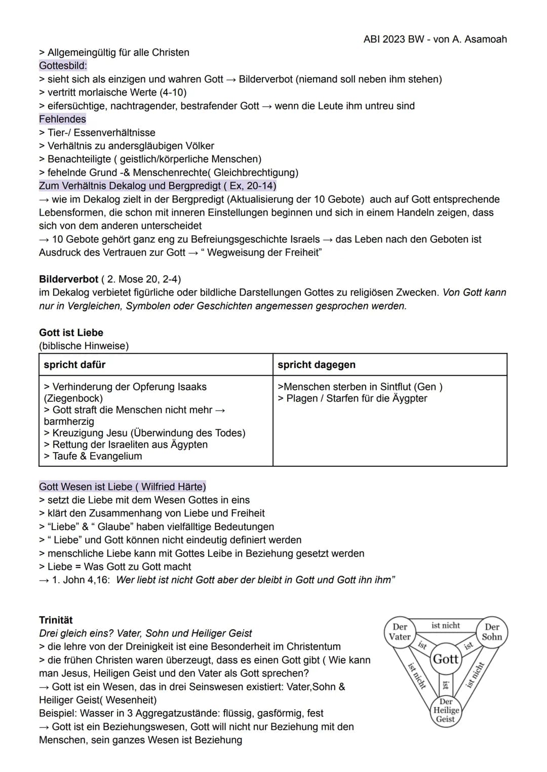 Aufgaben & Herausforderungen der Kirche
Diakonie (Dienste am Nächsten)
RELIGION MÜNDLICHE PRÜFUNG -Lernzettel
> Treue zu Gott & wirksamer Ei