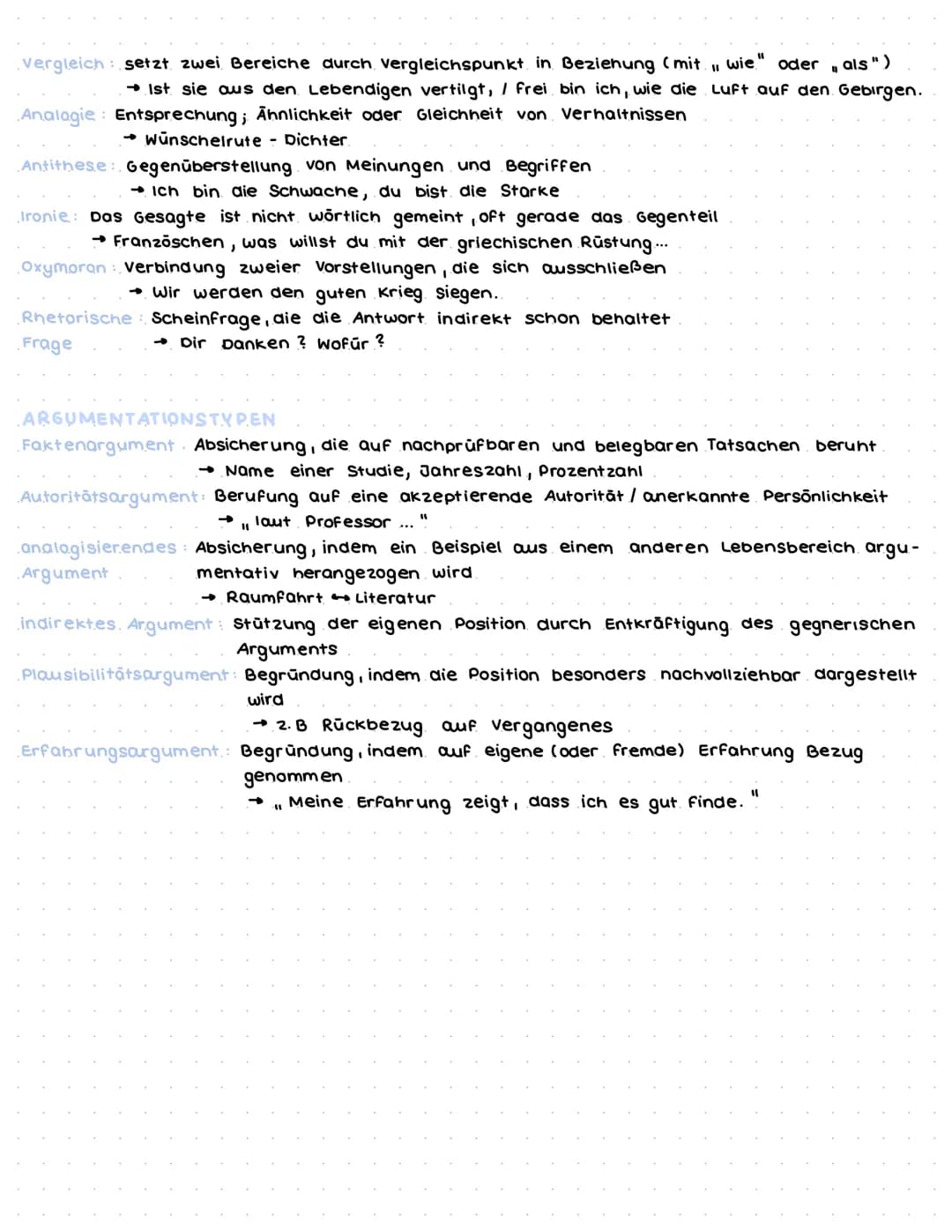 Analyse von Sachtexten
STILMITTEL
Anapher: Wiederholung der Satzanfangskonstruktion
Er hält mich im Arm. Er liebt mich.
Ellipse: Auslassung 