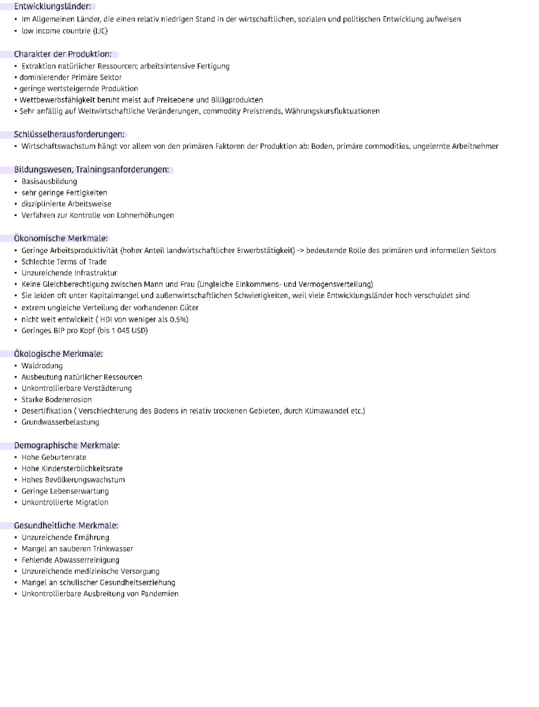 Entwicklungsländer 