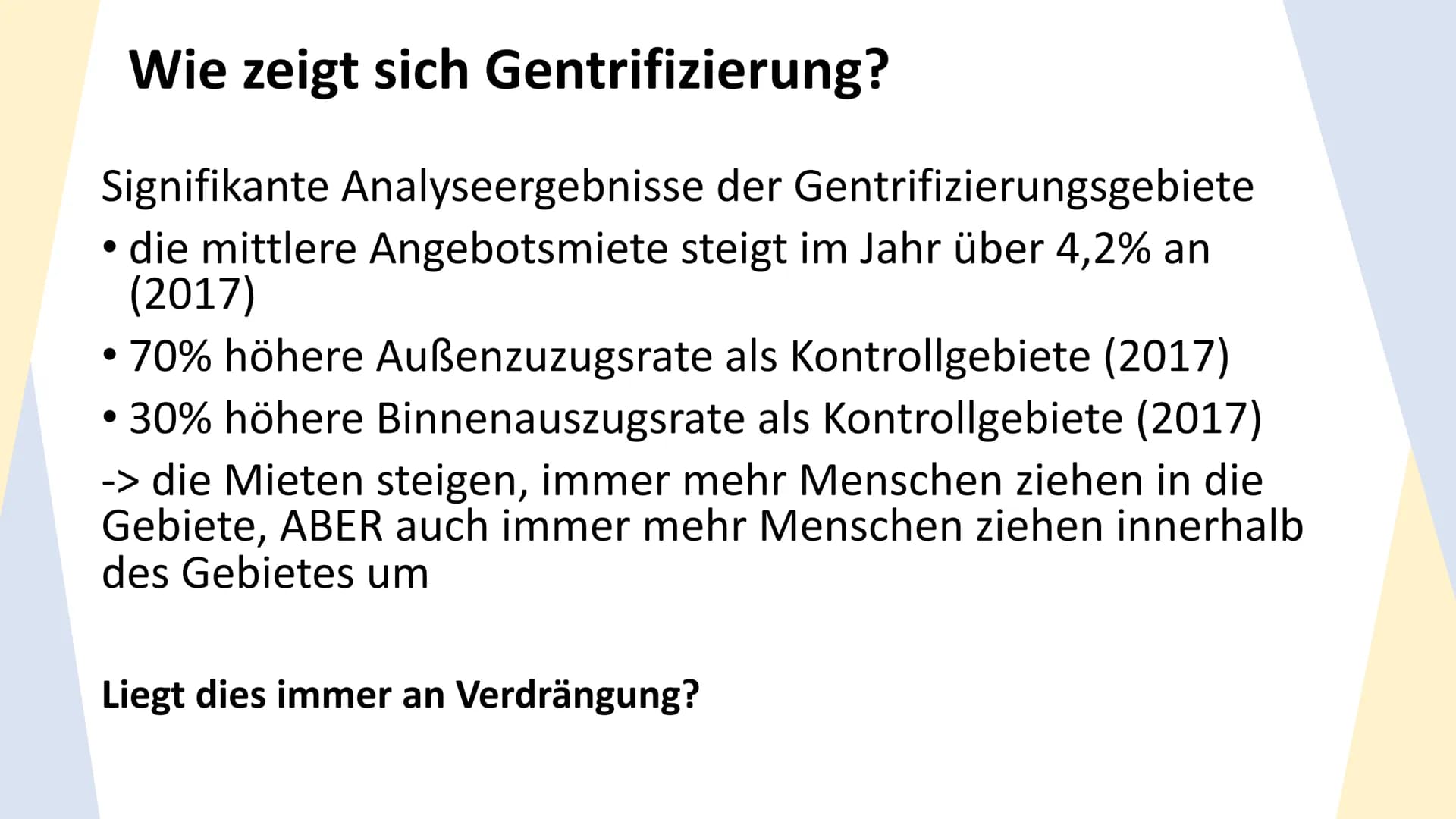 Gentrifizierung
Raum Berlin
— THEMEN
Begriffsdefinition & Hintergrund
Prozess der Gentrifizierung
Gentrifizierung im Raum Berlin
Maßnahmen W