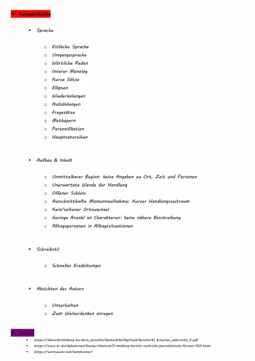 REPORTAGE
■
■
■
MERKMALE VERSCHIEDENER TEXTSORTEN
Sprache
O Wörtliche Reden
O Subjektive & gefühlsbetonte Wortwahl
O Lebendige & abwechslung