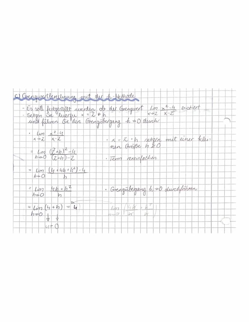 3 der Abreitungsbegriff
ron Funktionen für x∞ und x
3.1 Grenzwerte
al Definition
• Beis der Untersuchung von Funktionen anden Grenzen ihrer 