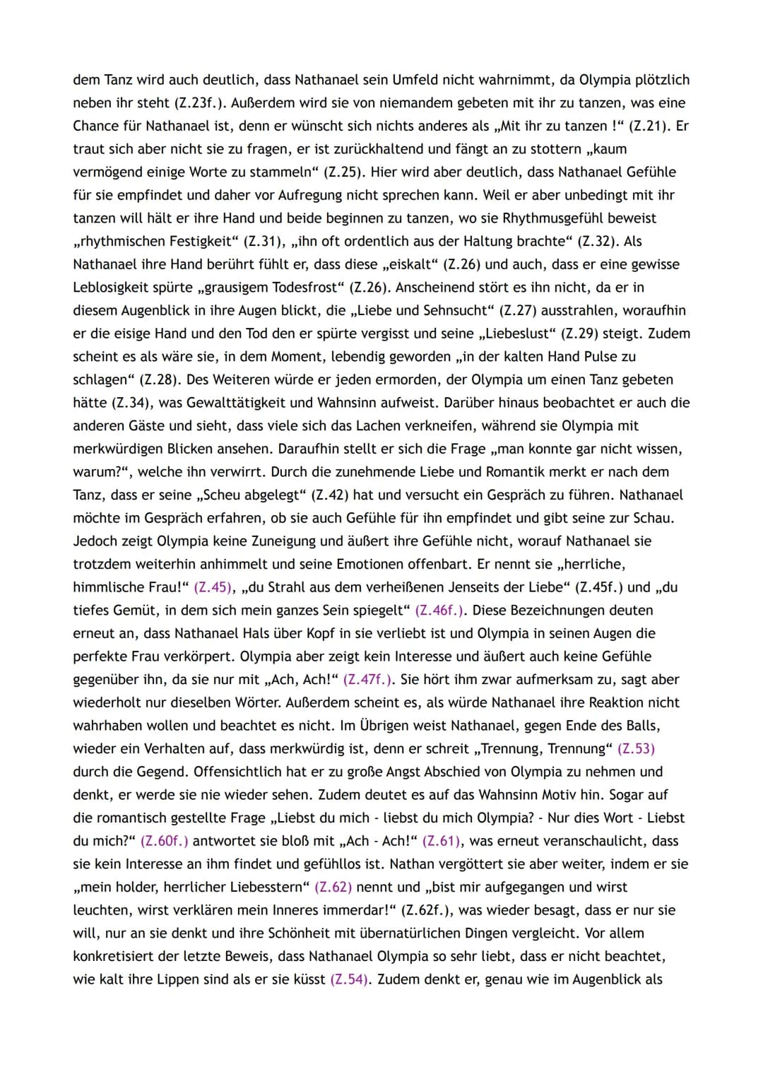 Acelya Berk
Der Sandmann
1. Analyse
Der Textauszug aus dem Roman ,,Der Sandmann" von Ernst Theodor Amadeus Hoffmann,
erschienen am 16. Novem