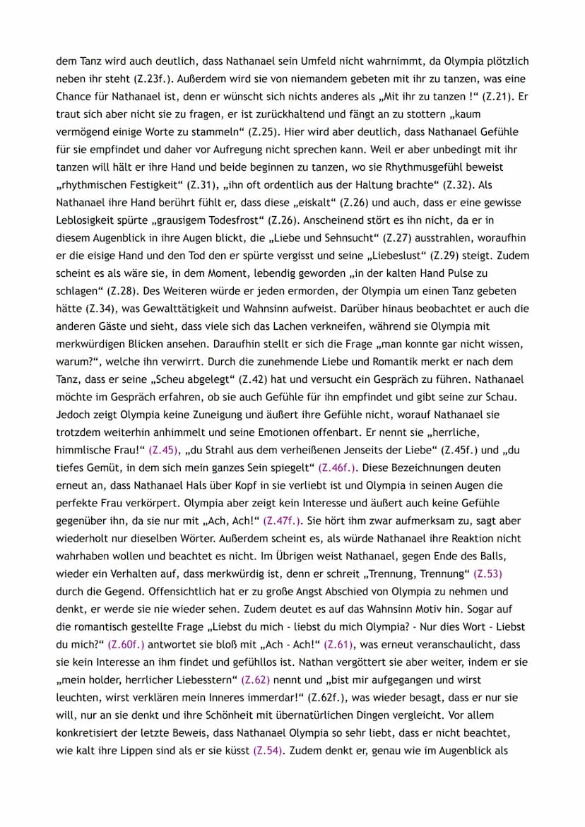 Acelya Berk
Der Sandmann
1. Analyse
Der Textauszug aus dem Roman ,,Der Sandmann" von Ernst Theodor Amadeus Hoffmann,
erschienen am 16. Novem