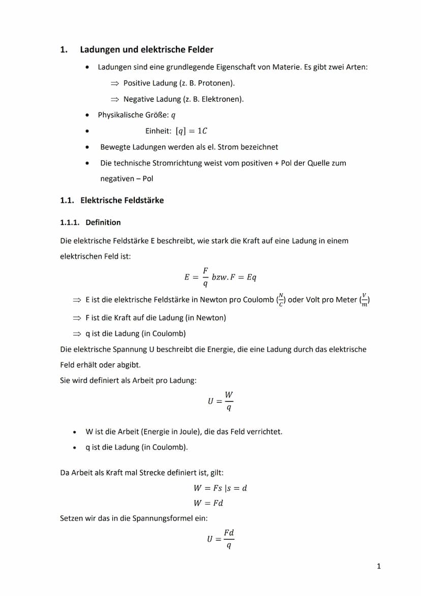 Physik Grundkurs Lernzettel

Abitur 2025 --- OCR Start ---
Inhaltsverzeichnis
1. Ladungen und elektrische Felder
1
1.1. Elektrische Feldstär