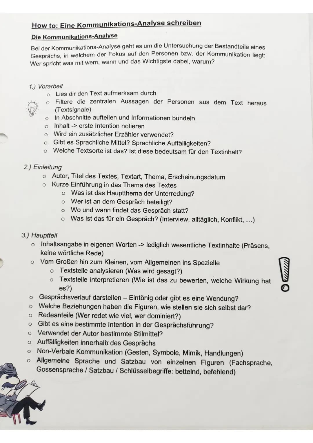 How to: Eine Kommunikations-Analyse schreiben
Die
Kommunikations-Analyse
Bei der Kommunikations-Analyse geht es um die Untersuchung der Best