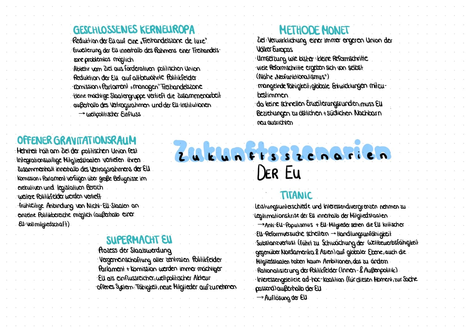 GESCHLOSSENES KERNEUROPA
• Reduktion der EU auf eine Freihandelszone de luxe".
·Erweiterung der El innerhalb des Rahmens einer Freihandels-

