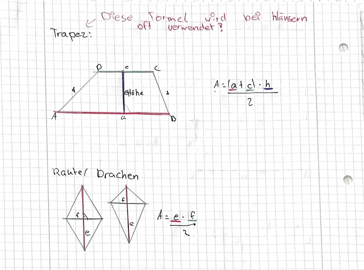 # Ebene Riguren

(Flacheninhalte berechnen)

Rechteck:

Formeln:

b

$A=a \cdot b$

A

a

B

Quadrat:

D

C

$A=a \cdot a$

a

A

a B

Paral
