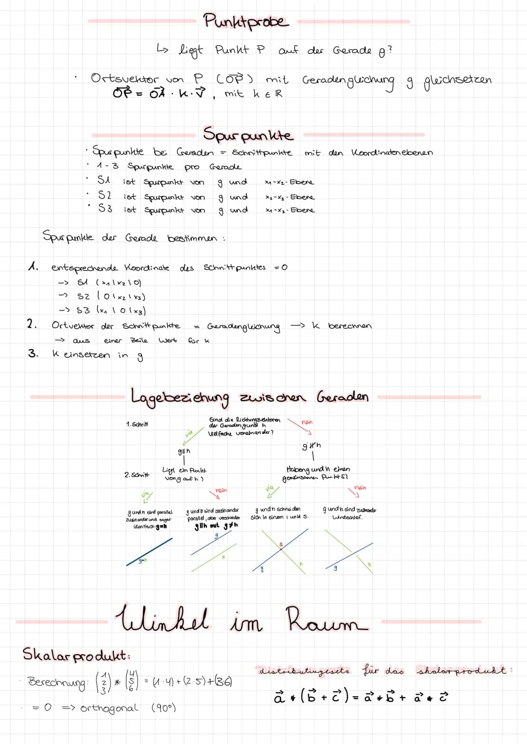 Beispiel:
Winkel
cos (6)=-
Schnittwinkel o zw. Ebene f und Ebene E mit nivon F und n von E
10₁ ²1
cas (0)
0° ≤0 ≤ 90°
Ind
zwischen Ebene u. 