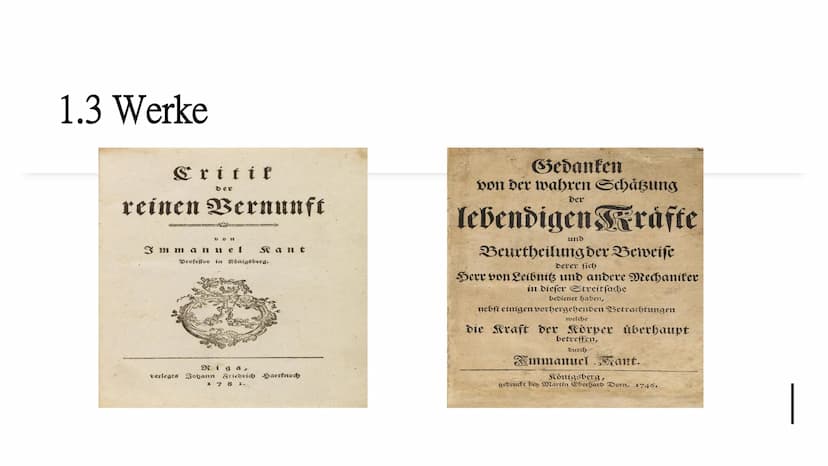 Erkenntnistheorie
Immanuel Kant Gliederung
1. Immanuel Kant
1.1 Biografie
1.2 Charaktereigenschaften
1.3 Werke
2. Erkenntnistheorie (Kritizi