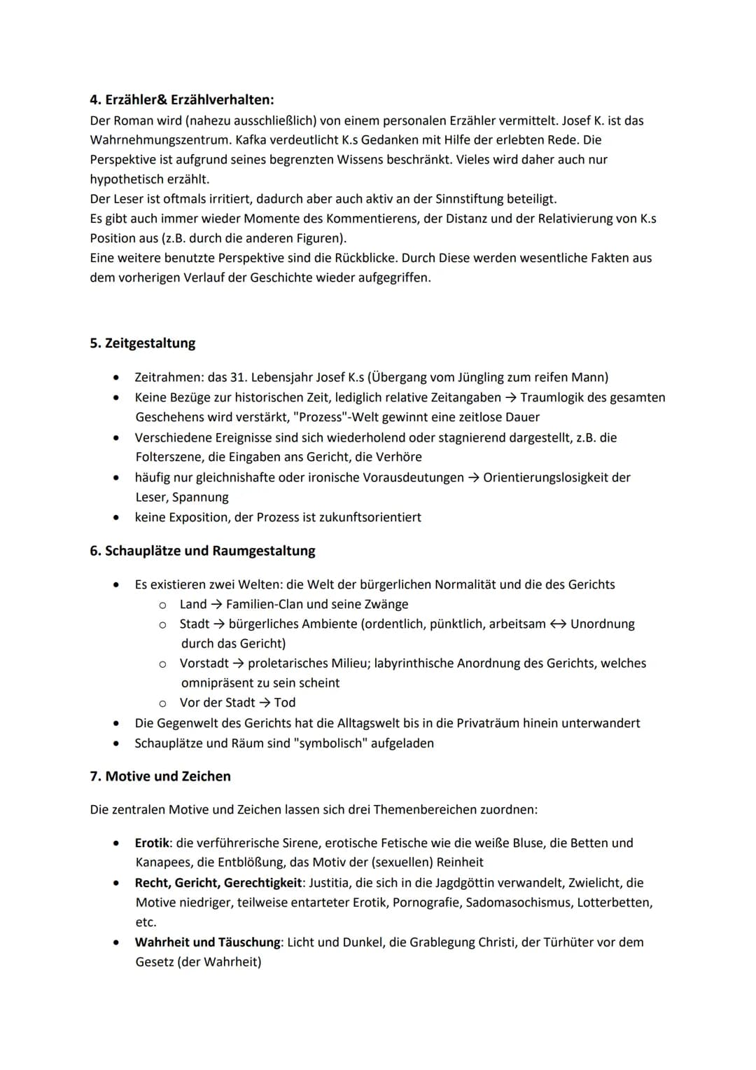 1. Form:
Das Buch wurde in keiner endgültigen Form von Kafka verfasst. Die Kapitel beinhalten
aufeinanderfolgende Situationen, die zusätzlic