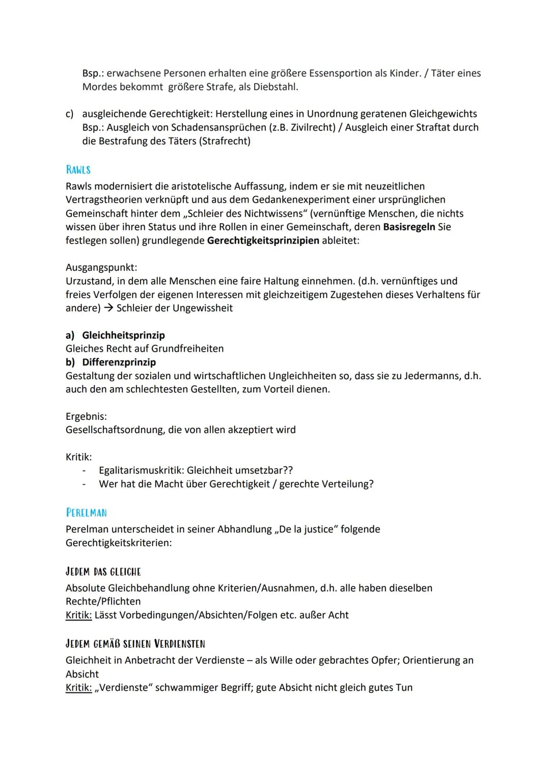 ETHIK KLAUSUR Q12/1
1. POSITIVES RECHT
= Unter positivem Recht versteht man die Summe der von staatlicher Seite als Gesetzgeber
(Rechtsmonop