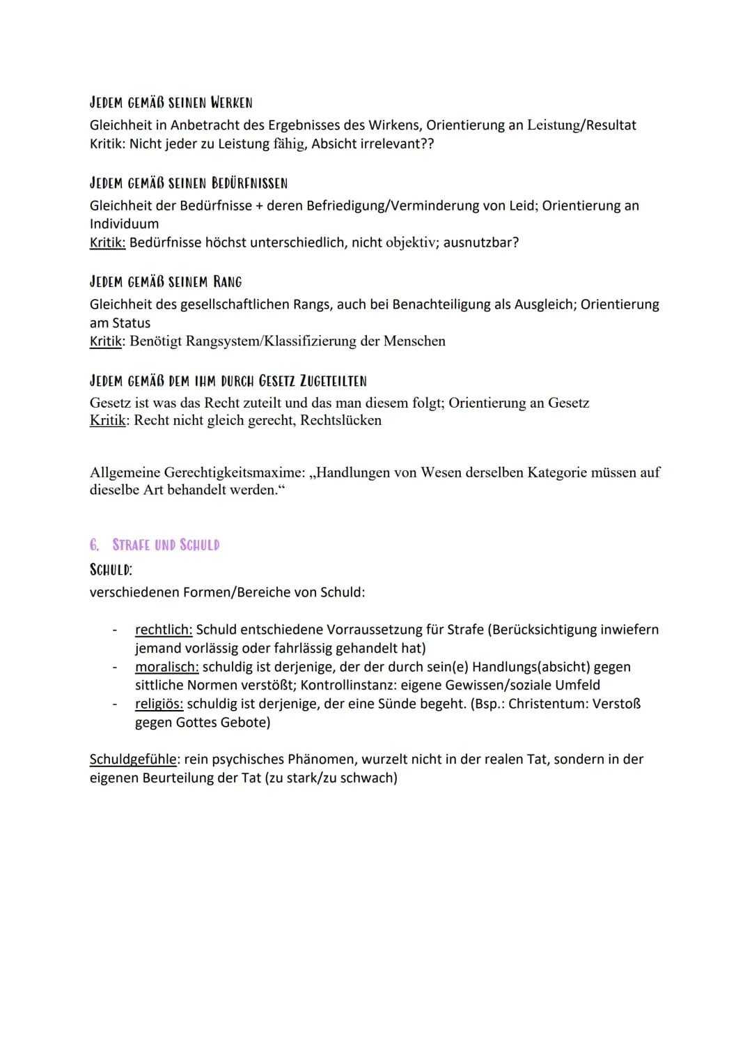 ETHIK KLAUSUR Q12/1
1. POSITIVES RECHT
= Unter positivem Recht versteht man die Summe der von staatlicher Seite als Gesetzgeber
(Rechtsmonop