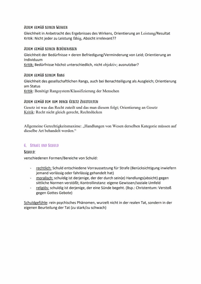 ETHIK KLAUSUR Q12/1
1. POSITIVES RECHT
= Unter positivem Recht versteht man die Summe der von staatlicher Seite als Gesetzgeber
(Rechtsmonop