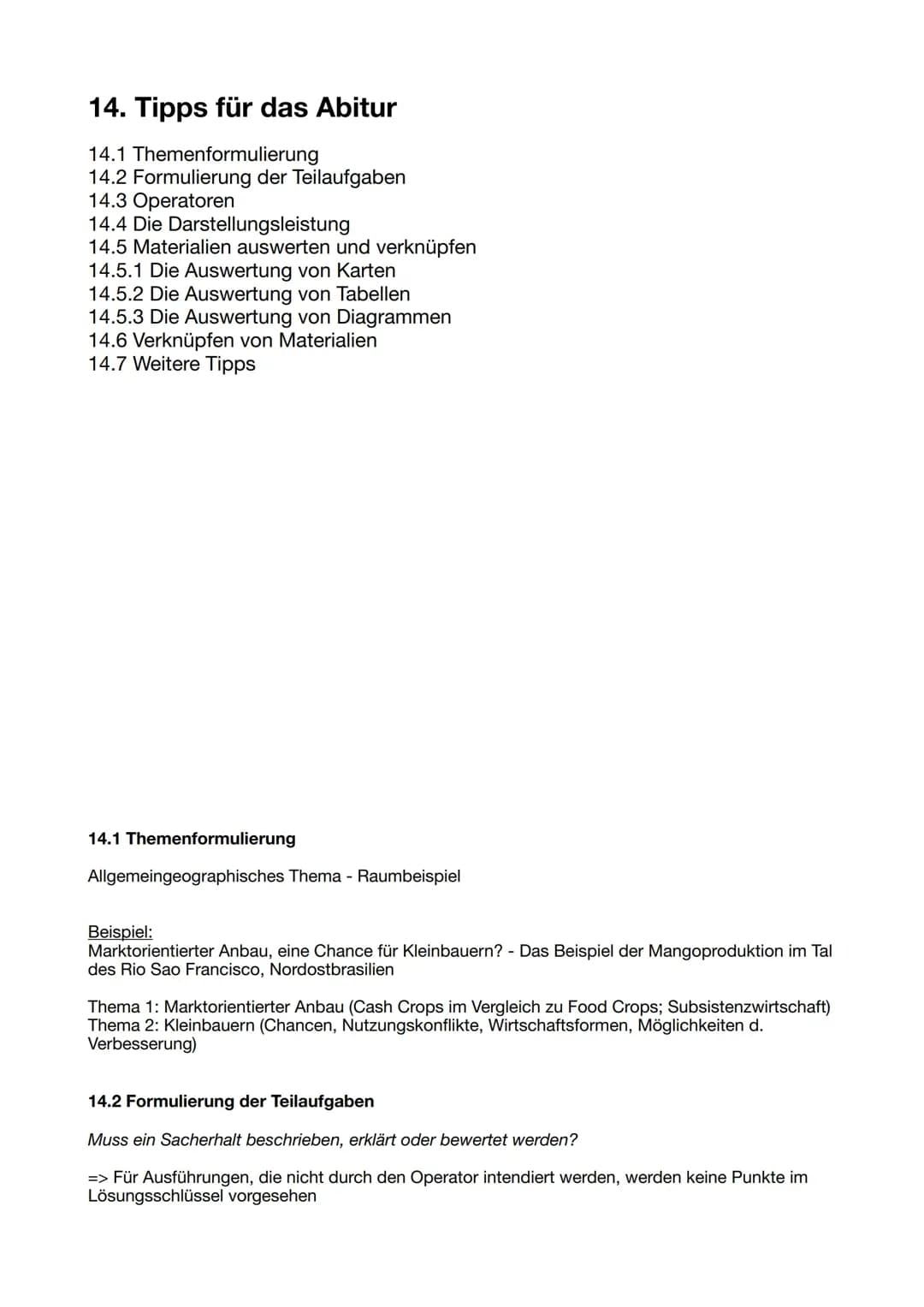 Tipps fürs Abi Erdkunde