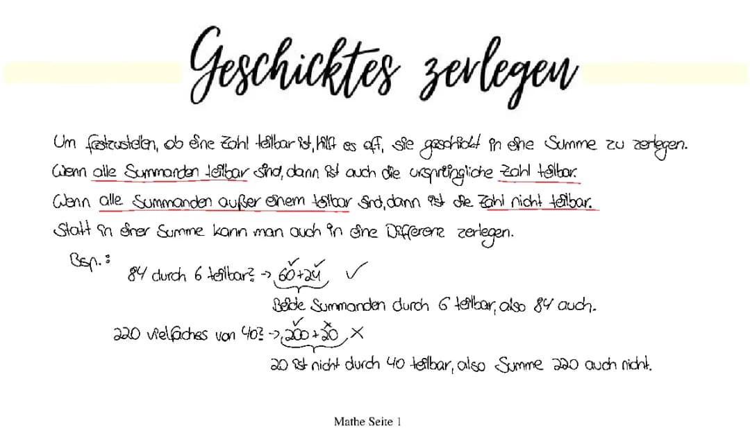 Geschicktes Zerlegen
