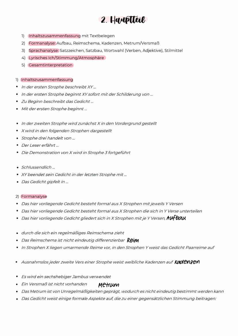 ●
●
●
●
●
●
●
Gedichtvergleich
1. Einleitung
Allgemeine Hinführung zum Thema Reisen:
Auch heute noch verbindet viele Menschen eine tiefe Seh