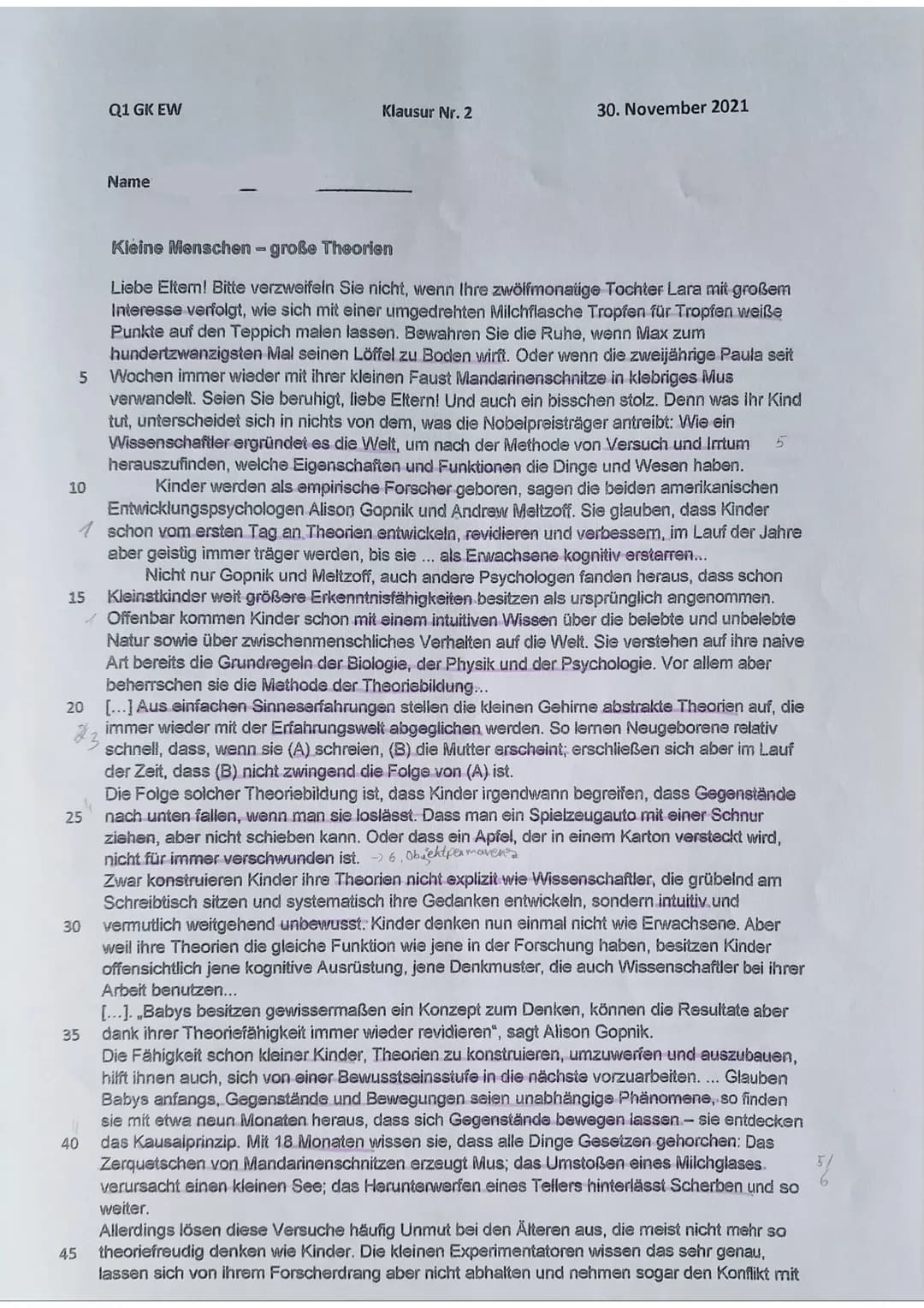 Die kognitive Entwicklung nach Piaget einfach erklärt: Stufenmodell, Beispiele und Experimente