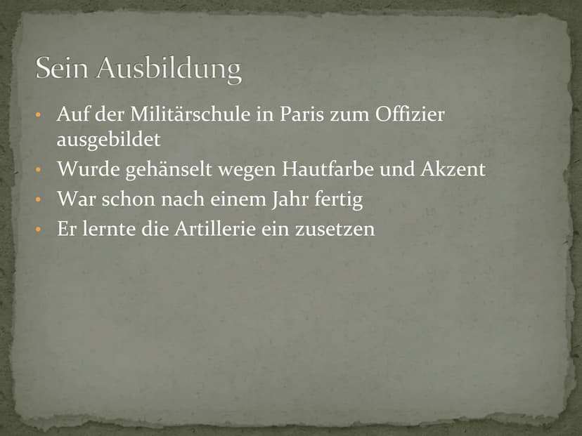 Napoleon Bonaparte
Warum haben die
Franzosen Napoleon als
Kaiser akzeptiert Die Inhaltsangabe
• 1. ein märchenhafter Aufstieg
2. Die Kindhei