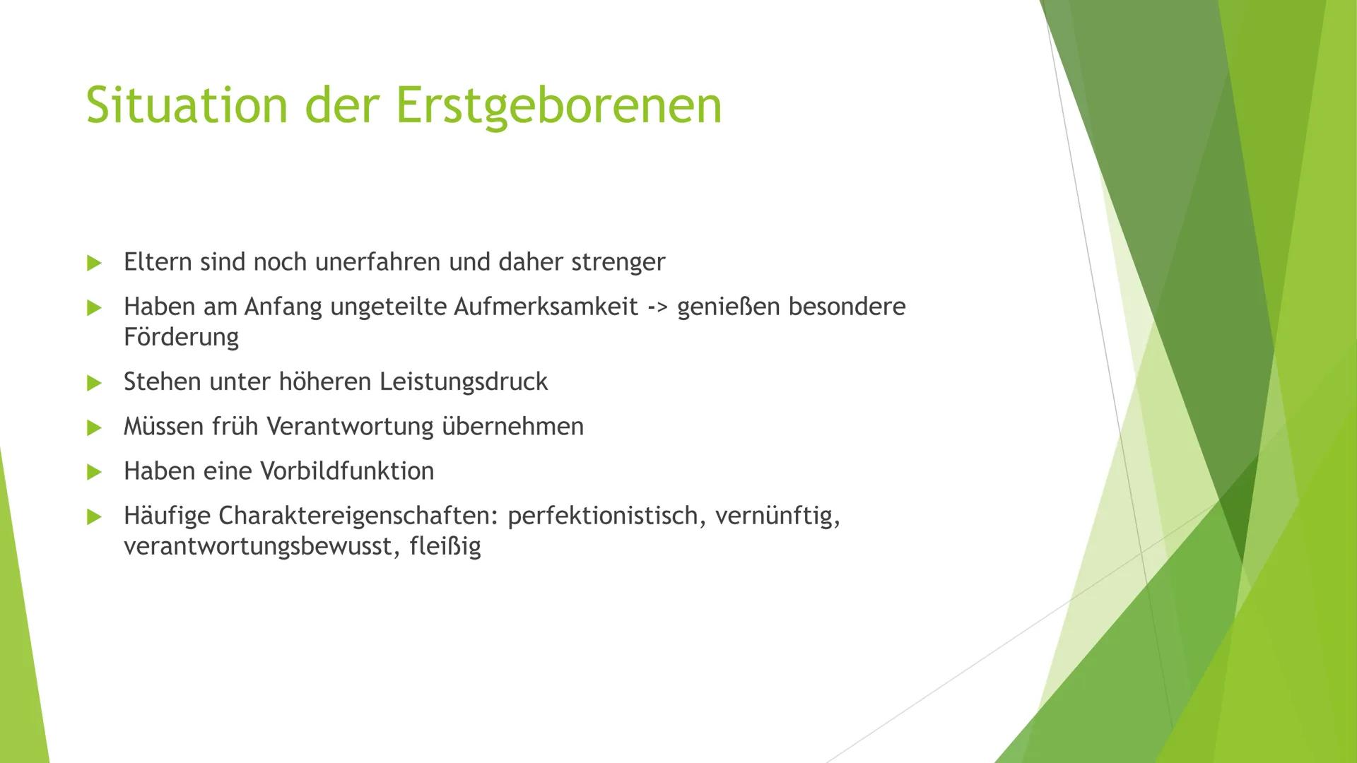 Hat die Geschwisterposition Einfluss auf die
Persönlichkeitsentwicklung?
Allgemeines über Geschwisterpositionen
Teilt nur etwas über zahlenm