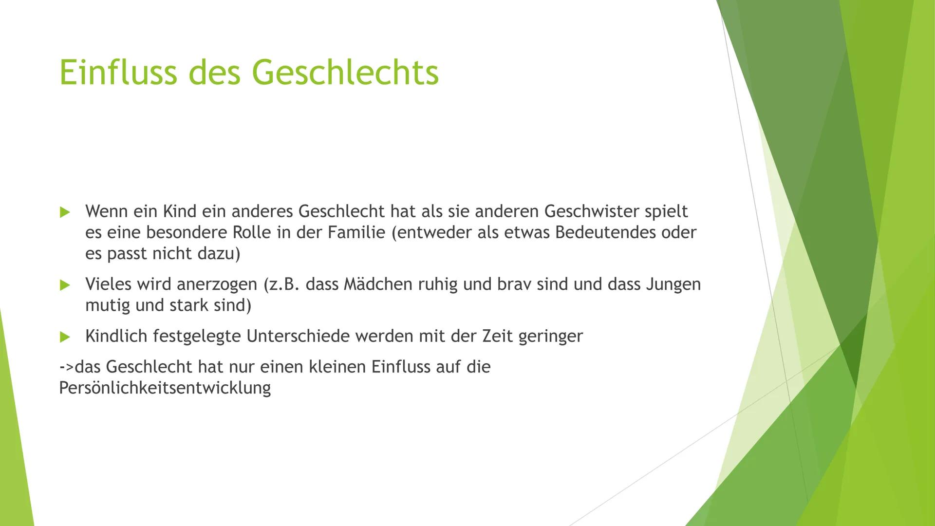 Hat die Geschwisterposition Einfluss auf die
Persönlichkeitsentwicklung?
Allgemeines über Geschwisterpositionen
Teilt nur etwas über zahlenm