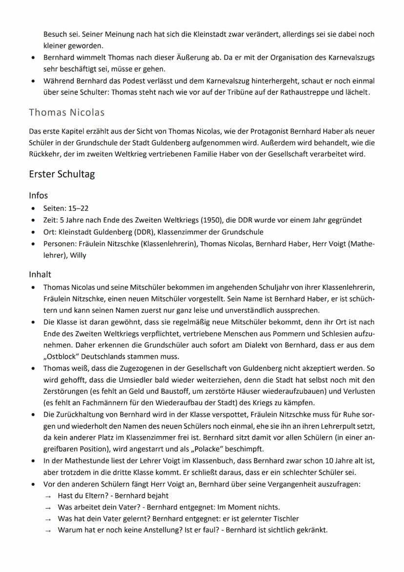 Landnahme - Christoph Hein
Übersicht
Landnahme von Christoph Hein behandelt die Rückkehr einer vertriebenen Familie nach Deutschland. Der
Ro