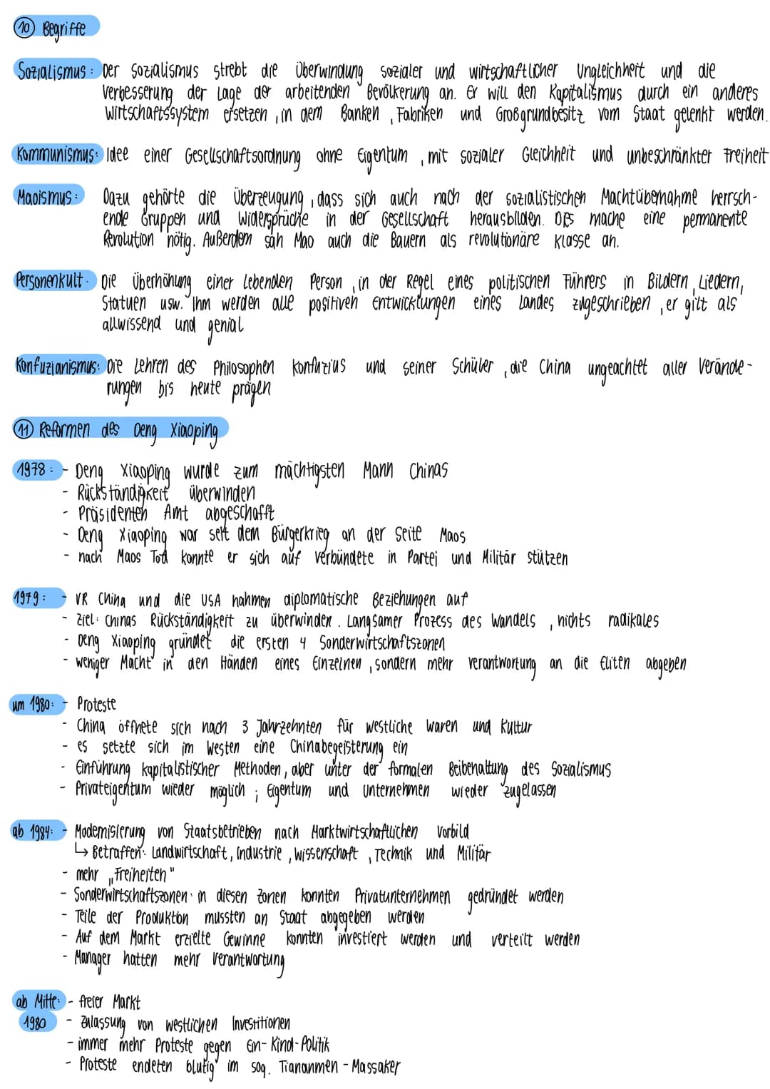 Geschichte -KA Nr. 2
Kennzeichen des chinesischen Kaiserreichs
1.) Kaiser als Repräsentations figur
- durch Qin zum ersten Mal China zu eine
