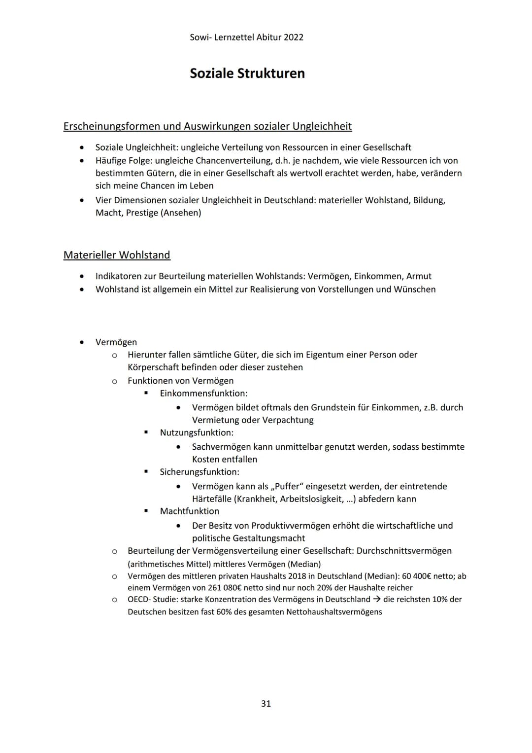 ●
Erscheinungsformen und Auswirkungen sozialer Ungleichheit
Soziale Ungleichheit: ungleiche Verteilung von Ressourcen in einer Gesellschaft
