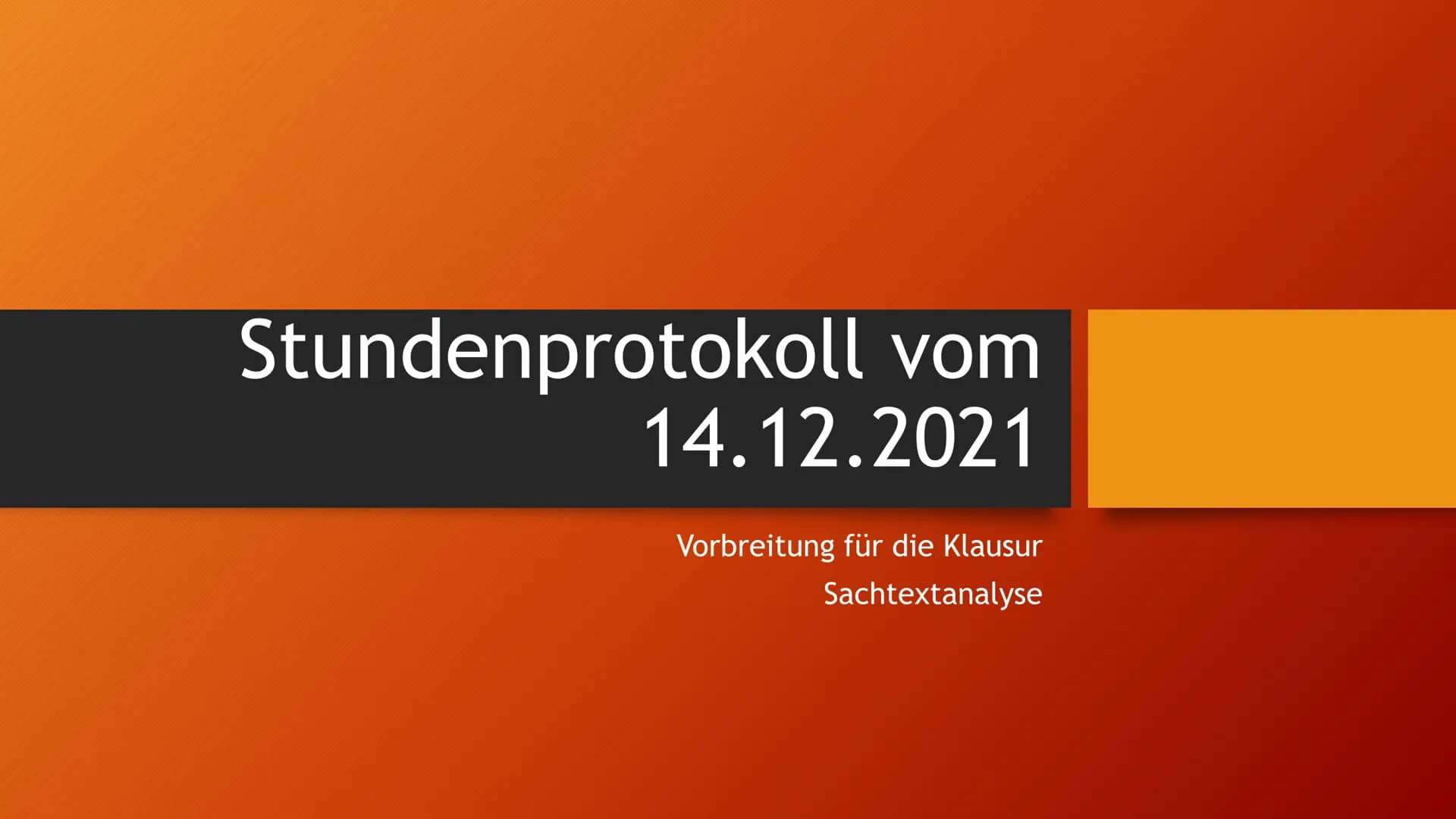 Stundenprotokoll vom
14.12.2021
Vorbreitung für die Klausur
Sachtextanalyse -
-
Allgemein zu Sachtextanalyse
Ist eine Form der Textanalyse
A