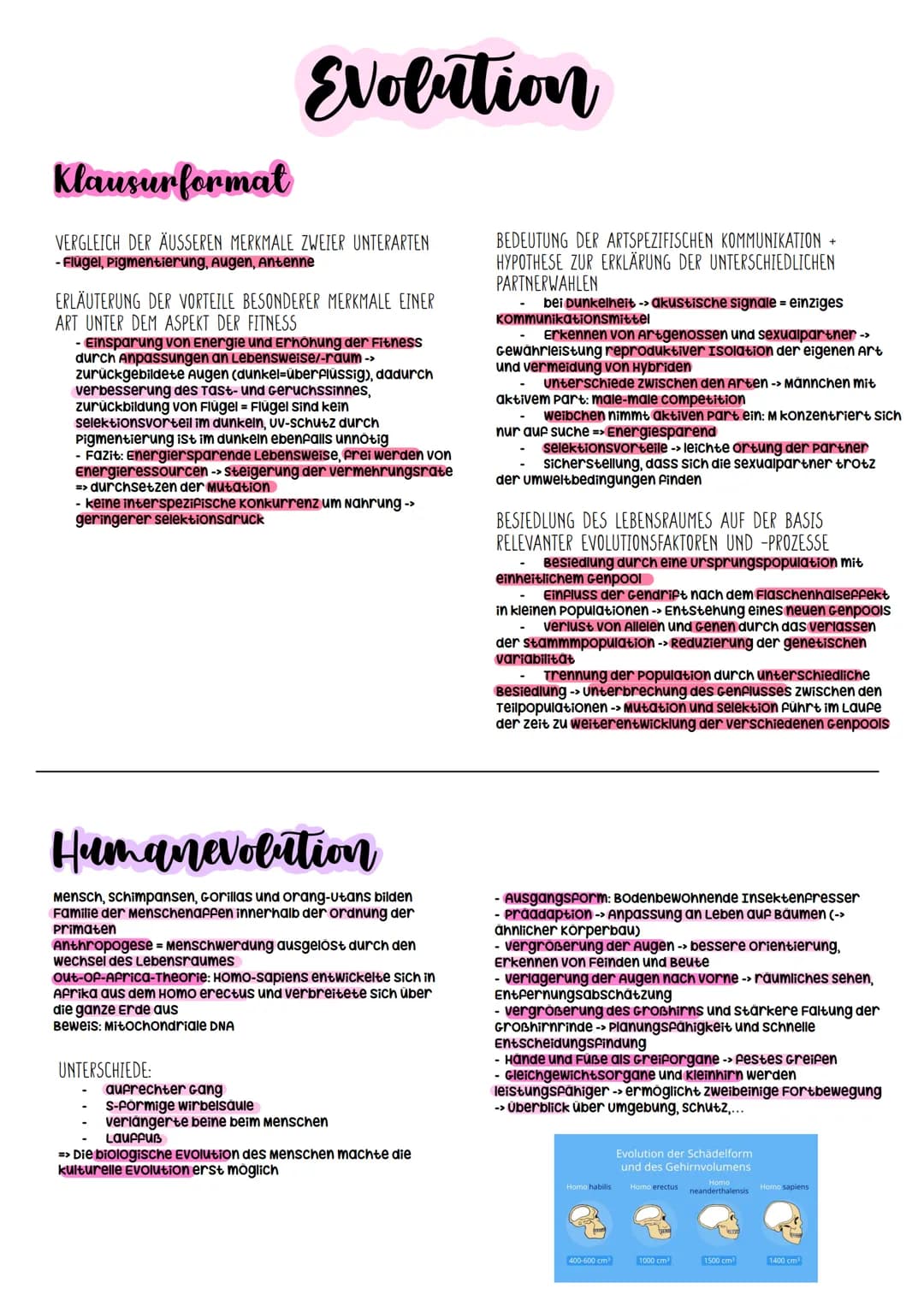 Biologie Abitur
2023 Evolutionstheorien
-> Erklärung des Artwandels und Entstehung von Arten
DARWIN
- selektionstheorie
Inkonstanz der Arten