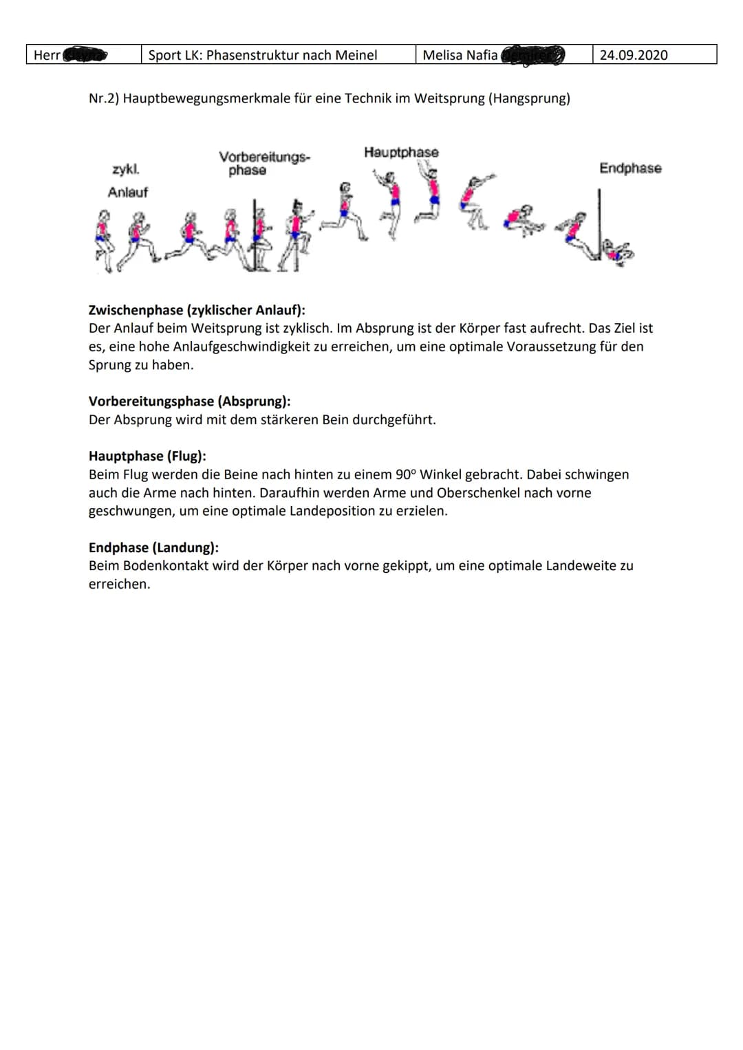 Herr
Sport LK: Phasenstruktur nach Meinel
Nr.1) Phasenanalyse (Meinel)
Im Prinzip besteht jede einzelne Bewegungsaufgabe (azyklischen Bewegu