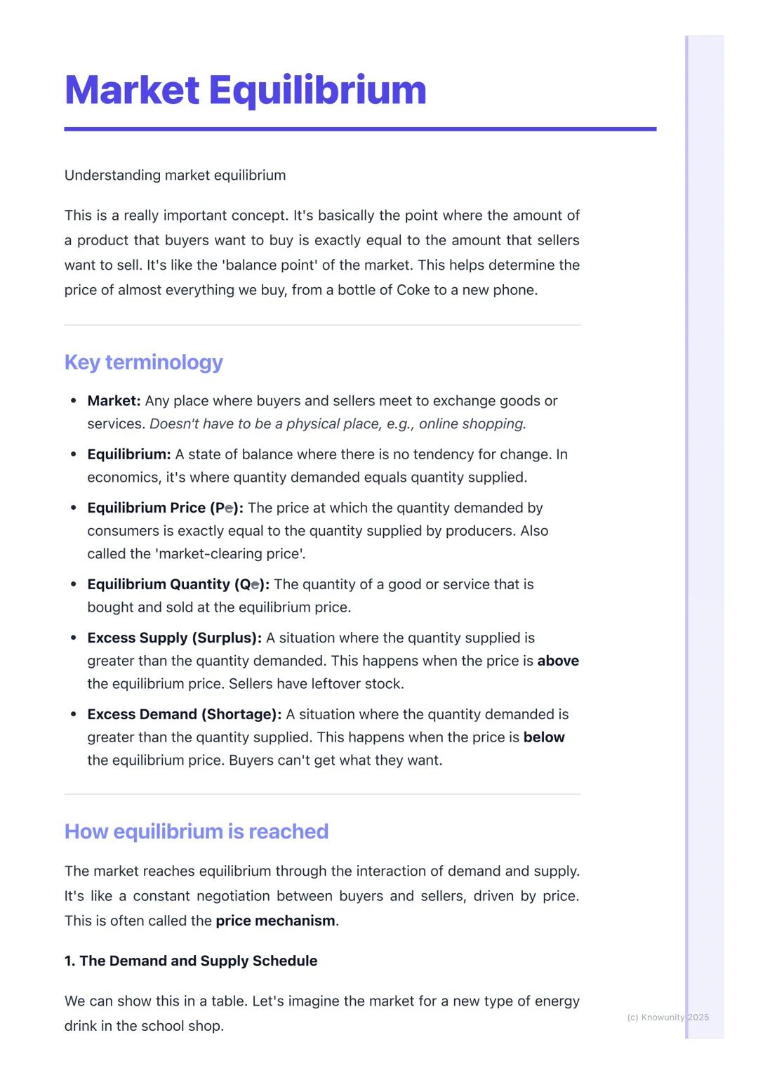 # Market Equilibrium

Understanding market equilibrium

This is a really important concept. It's basically the point where the amount of
a p