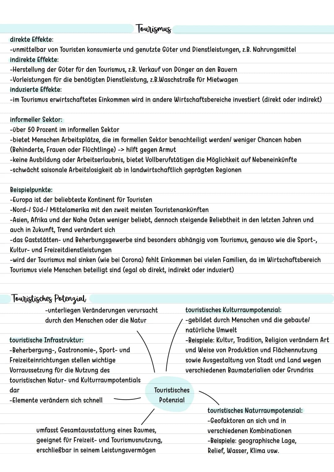 Tourismus
direkte Effekte:
-unmittelbar von Touristen konsumierte und genutzte Güter und Dienstleistungen, z.B. Nahrungsmittel
indirekte Eff