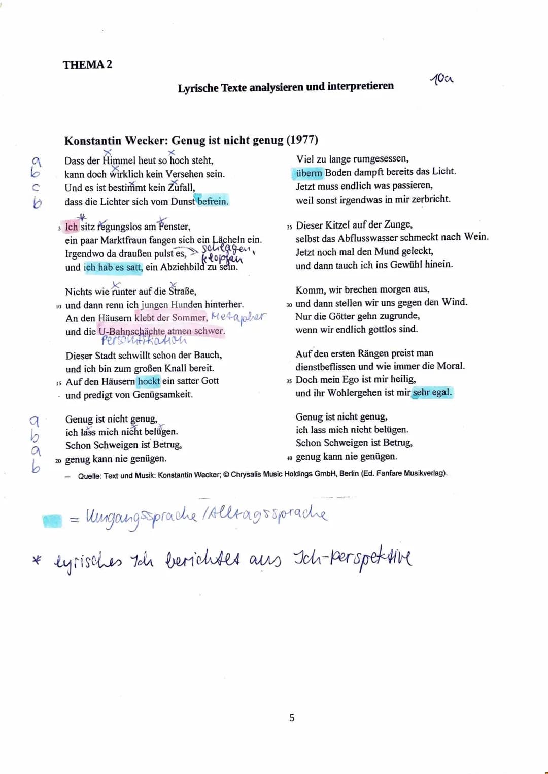 Klasse 10
Besondere Leistungsfeststellung
Deutsch
Schuljahr: 2021/2022
07. März 2022
Gewählte Aufgabe: Thema 2 (Gedicht)
Liebe Karoline, du 