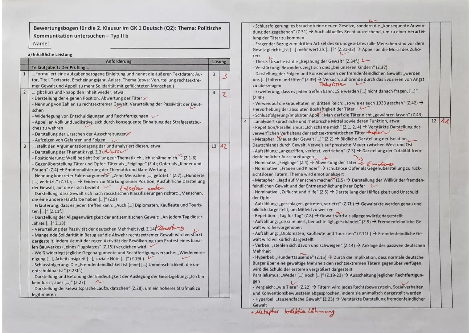 Deutsch Q2 Gk1
Name:
Politische Kommunikation untersuchen
Aufgabentyp II b: Vergleichende Analyse zweier Sachtexte
Aufgabenstellung:
1. Anal