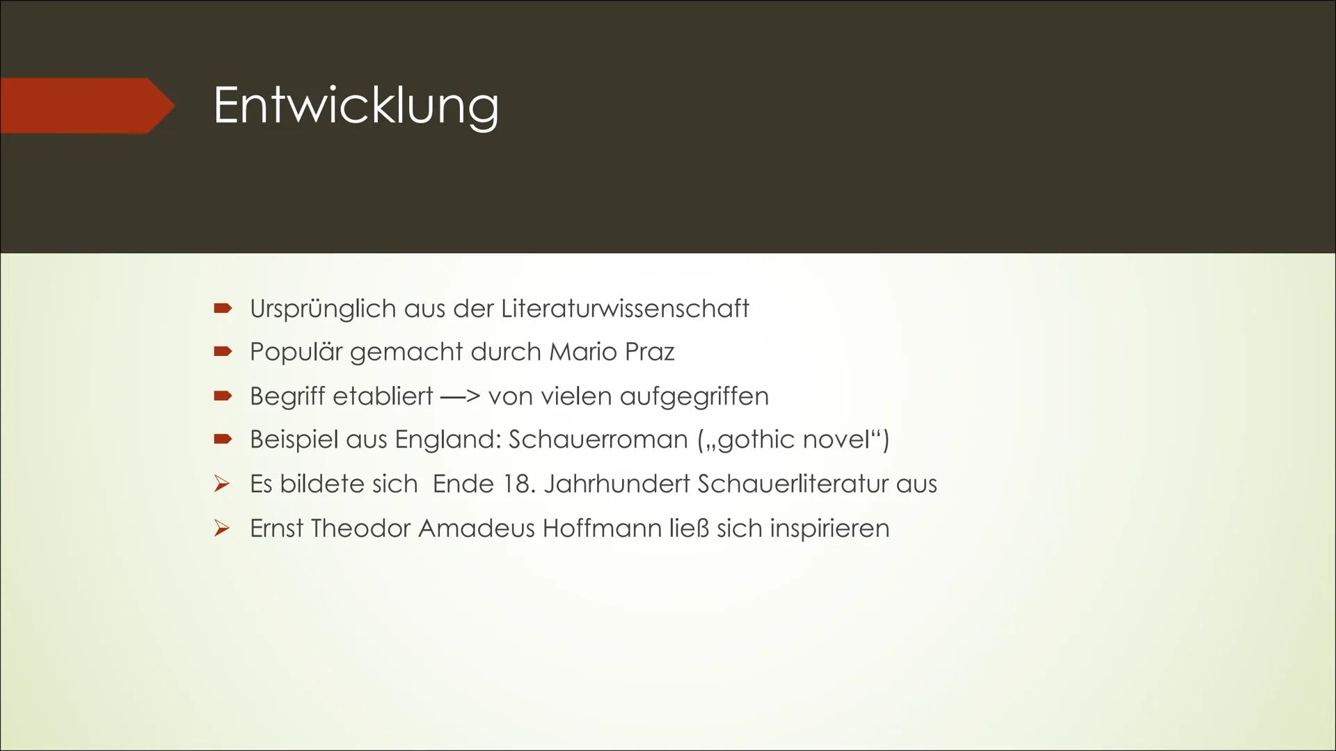 # Schwarze Romantik

Die dämonische Epoche # Inhalt

► Die schwarze Romantik

■ Definition

► Entwicklung

► Wesentliche Merkmale

► Zentral