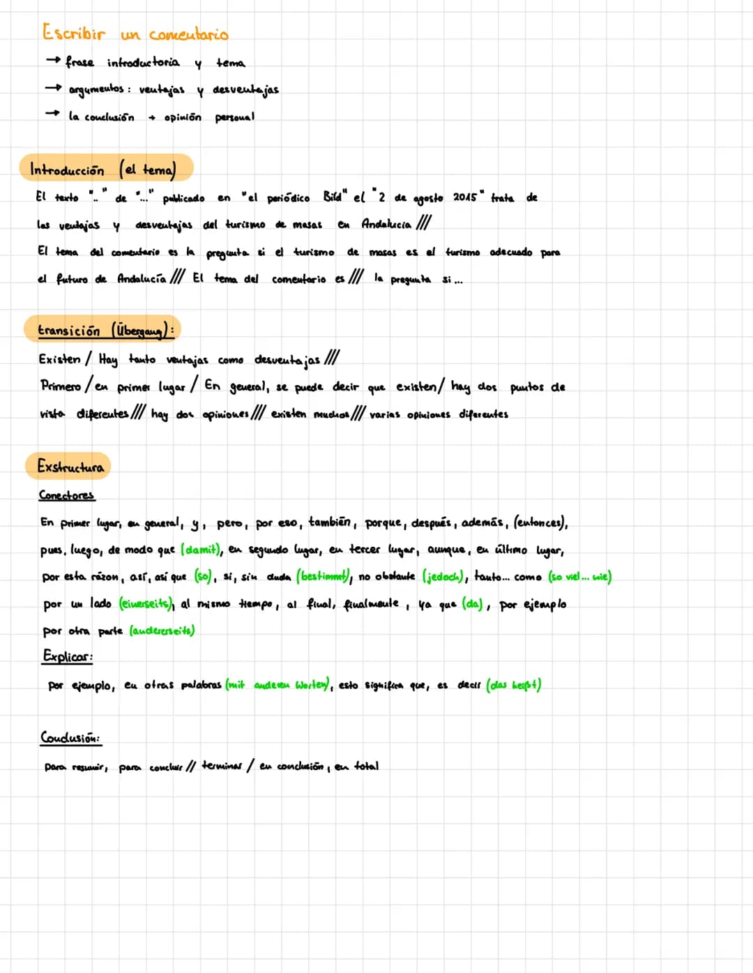 Escribir un comentario
frase introductoria Y tema
→ argumentos: ventajas y desventajas
→la conclusion + opinion personal
Introducción (el te