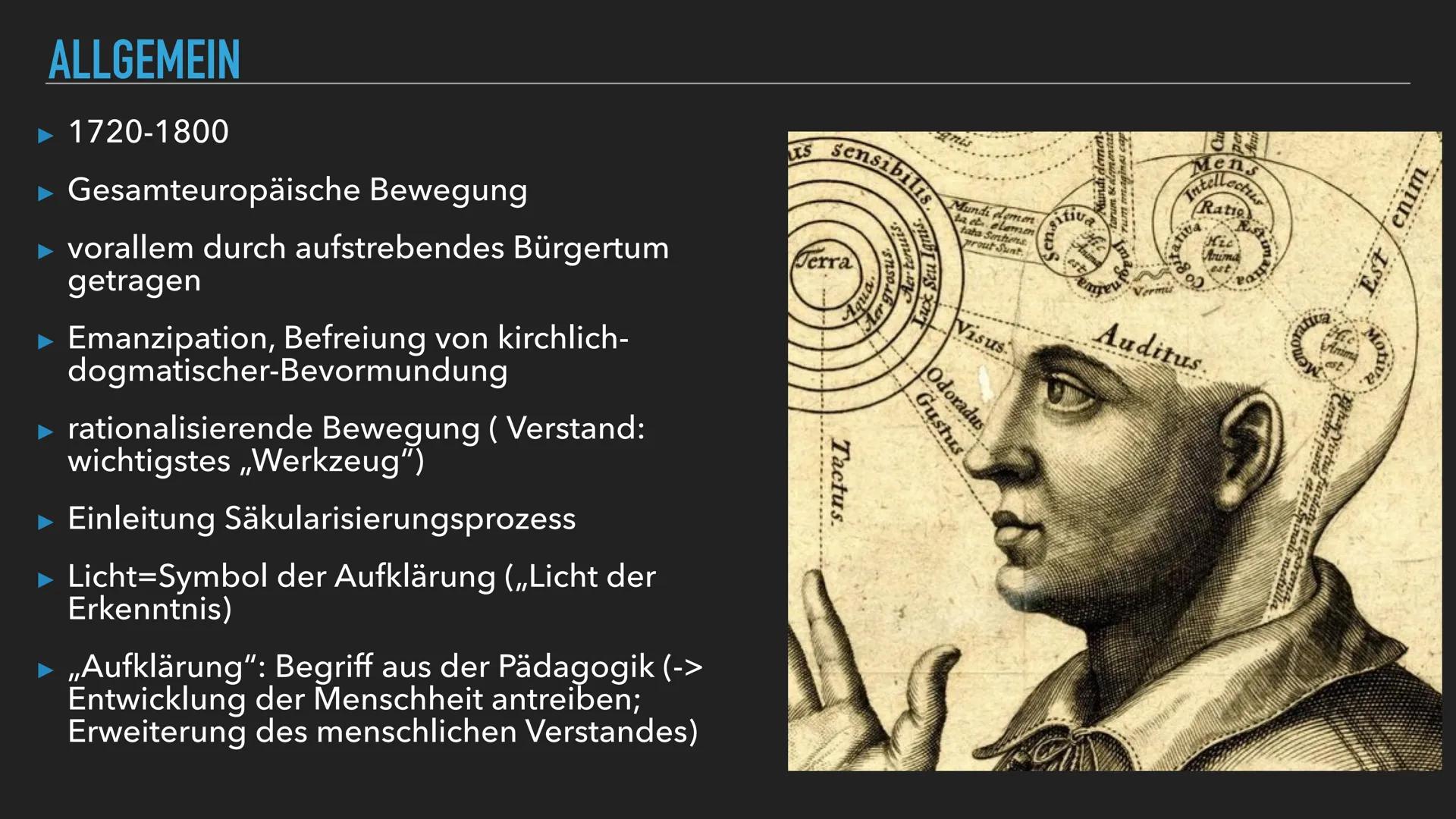 OSE
VERNUNFT IST WAHRHEIT
DIE EPOCHE DER AUFKLÄRUNG INHALTSANGABE
1. Aufklärung Allgemein
2. Historischer Kontext
3. Philosophischer Hinterg