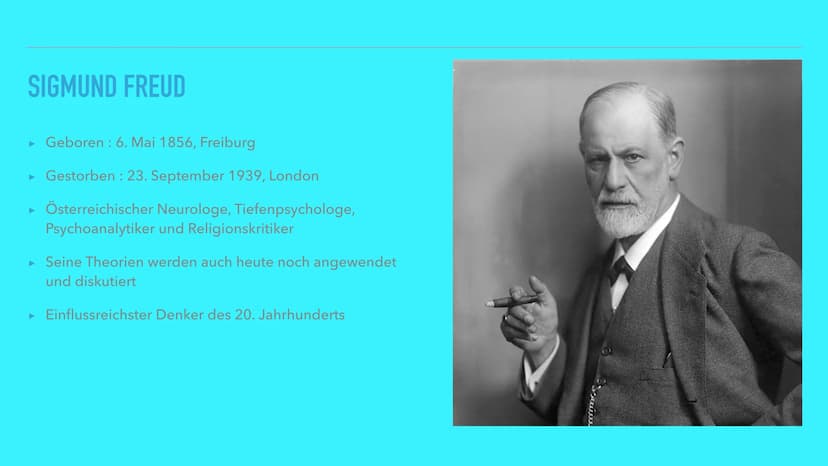 ALINA KRAWCZYK, Q1
RELIGIONSKRITIK
VON SIGMUND FREUD SIGMUND FREUD
► Geboren: 6. Mai 1856, Freiburg
‣ Gestorben: 23. September 1939, London
