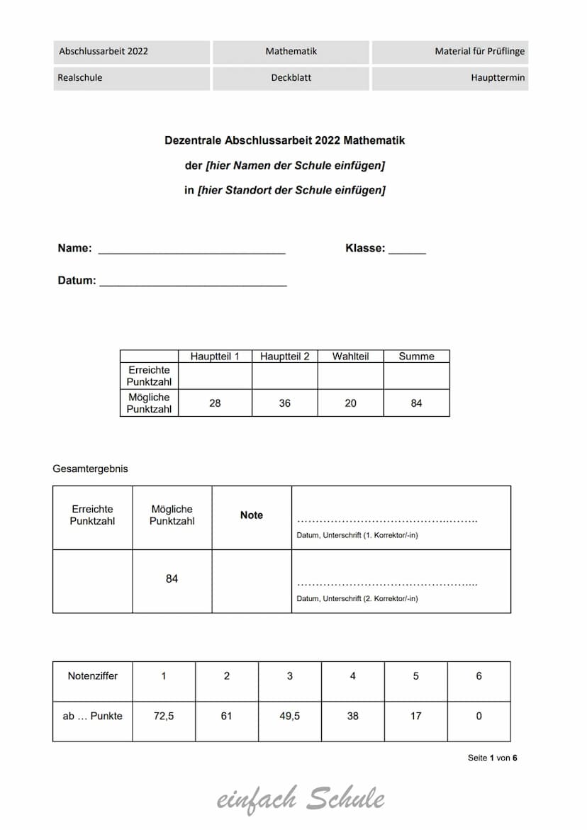 Trainingsheft
Abschlussprüfung
mittlerer Schulabschluss
Realschulabschluss
Mathematik
- Band 2 -
einfach Schule
...damit kannst Du rechnen!
