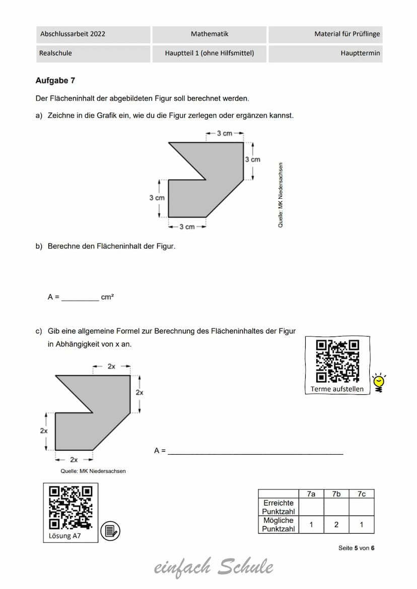 Trainingsheft
Abschlussprüfung
mittlerer Schulabschluss
Realschulabschluss
Mathematik
- Band 2 -
einfach Schule
...damit kannst Du rechnen!
