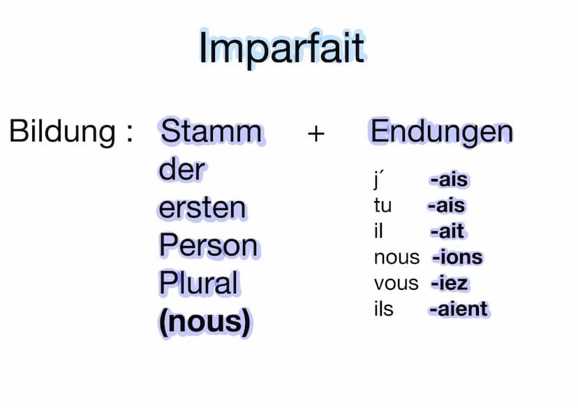 Passé Composé
Bildung: avoir + participe passé
ľ ai
tu
as
il
a
(Präsens)
nous avons
vous avez
ils ont
(Präsens)
ľ suis
tu
il
es
oder
Bildung