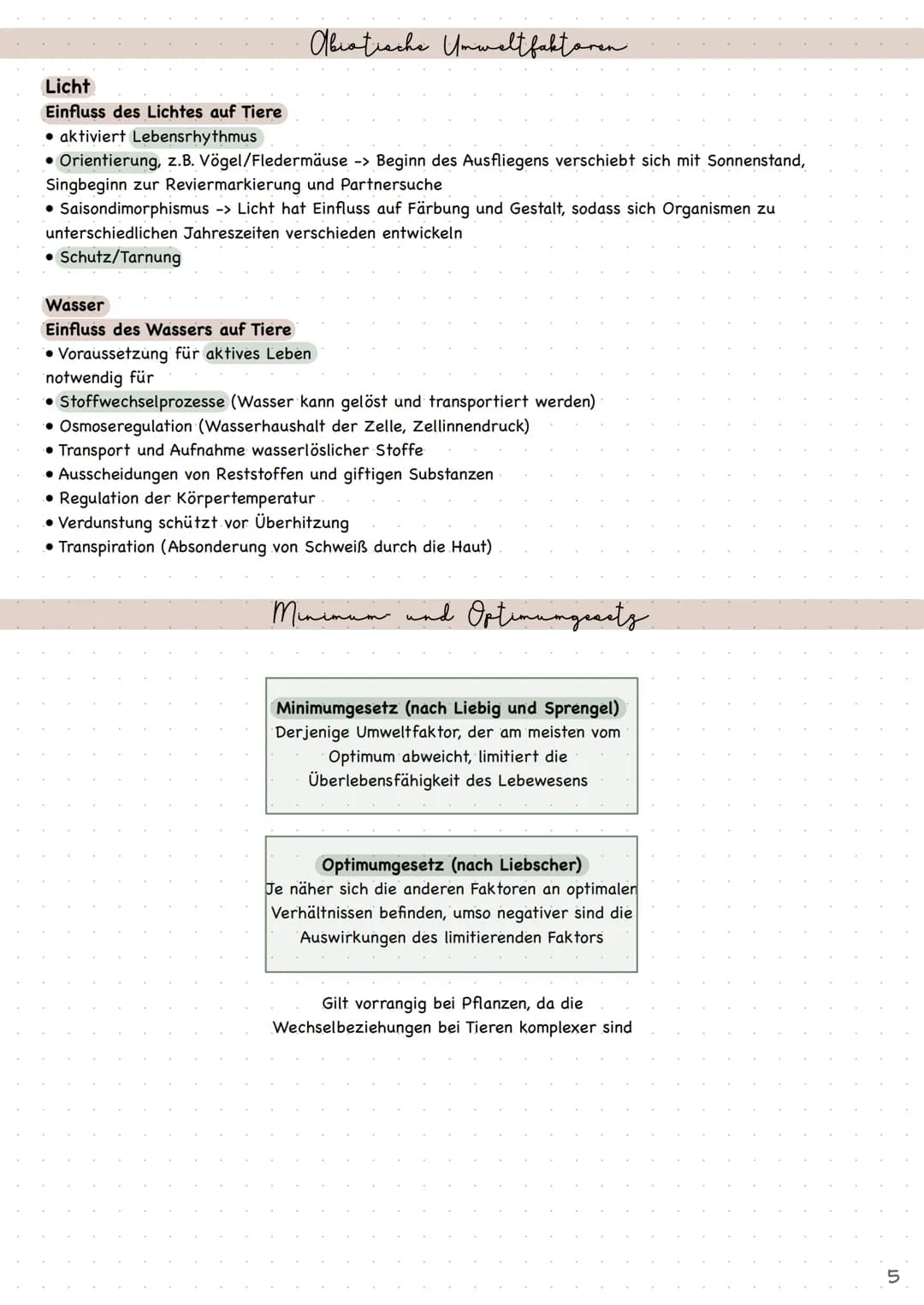 Biologie
Ökologie • Index
Umweltfaktoren
●
abiotische Umweltfaktoren
• Optimumskurve
• Temperatur (RGT-Regel, Klimaregeln, Homoiothermie und