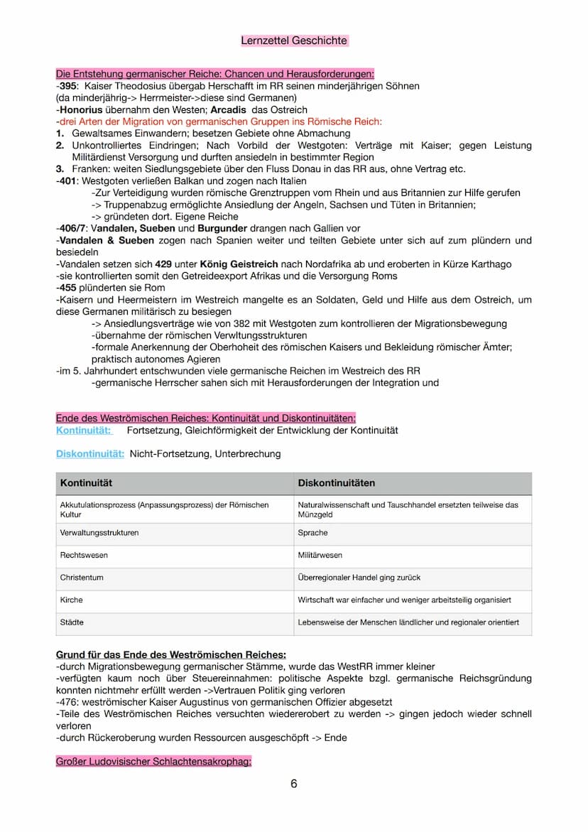 Die Völkerwanderung
2.1 Kernmodul: Kulturkontakt und Kulturkonflikt
Ethnogese
-Begriff beschreibt den Vorgang der Entstehung eines ,,Volkes"
