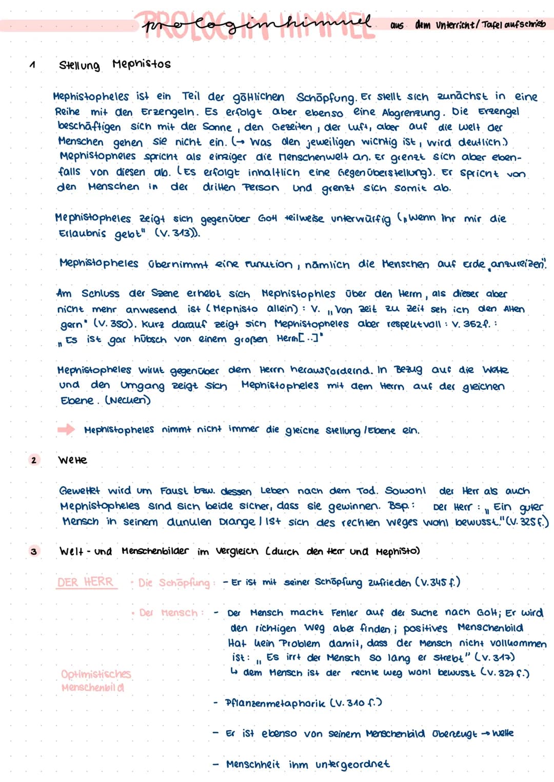 3
protogimhimmel
Stellung Mephistos
Mephistopheles ist ein Teil der gõHlichen Schöpfung. Er stellt sich zunächst in eine
Reihe mit den Erzen